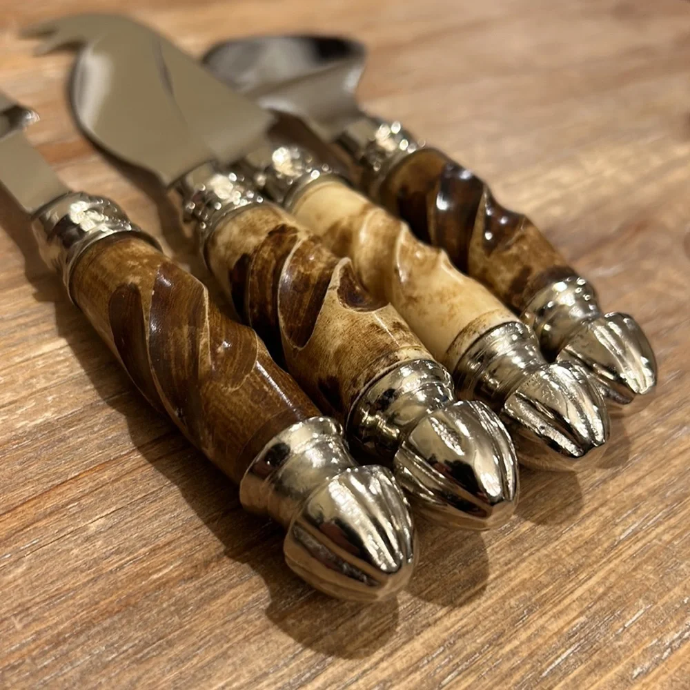 Four Piece Cheese / Appetizer Serving Set. Use on Charcuterie Board